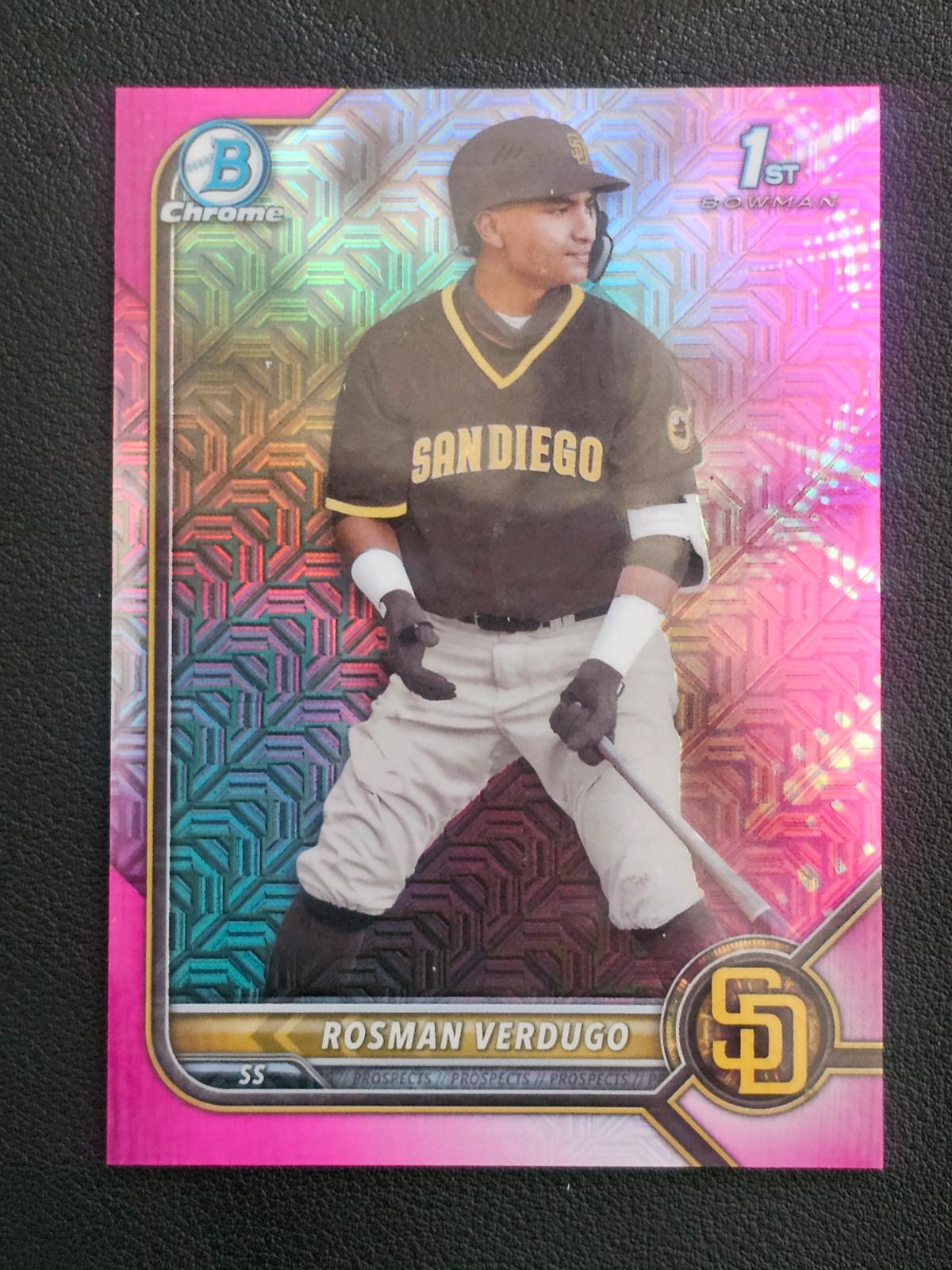 Rosman Verdugo [Pink Refractor Mega Box Mojo] Ungraded 2022 Bowman