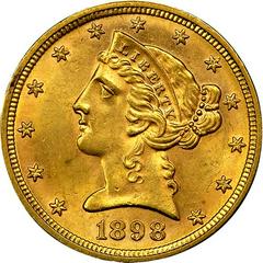 1898 Coins Liberty Head Half Eagle Prices