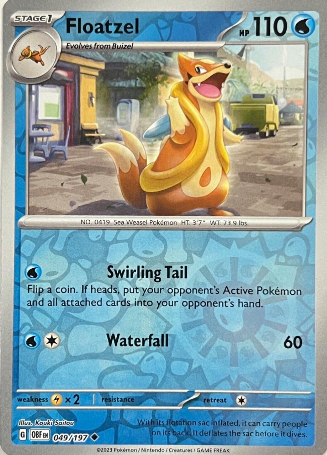 Floatzel [Reverse Holo] #49 Prices | Pokemon Obsidian Flames | Pokemon ...