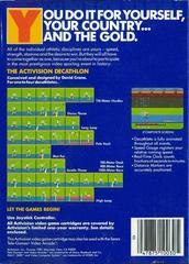 Activision Decathlon - Back | Activision Decathlon Atari 2600