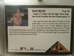 Reverse Image | Dave Mlicki Baseball Cards 1993 Fleer Major League Prospects