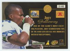 Back | Joey Galloway [Artist's Proof] Football Cards 1996 Zenith