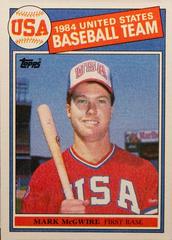 Mark McGwire [1984 USA Baseball Team] Baseball Cards 1985 Topps Prices