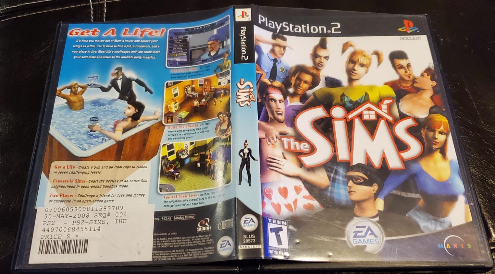 The Sims Item, Box, and Manual Playstation 2