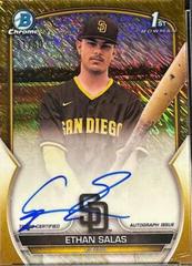Ethan Salas [Gold Shimmer] Baseball Cards 2023 Bowman Chrome Prospect Autographs Prices