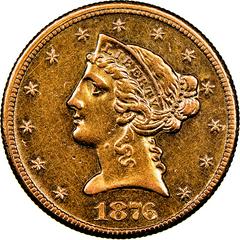 1876 CC Coins Liberty Head Half Eagle Prices