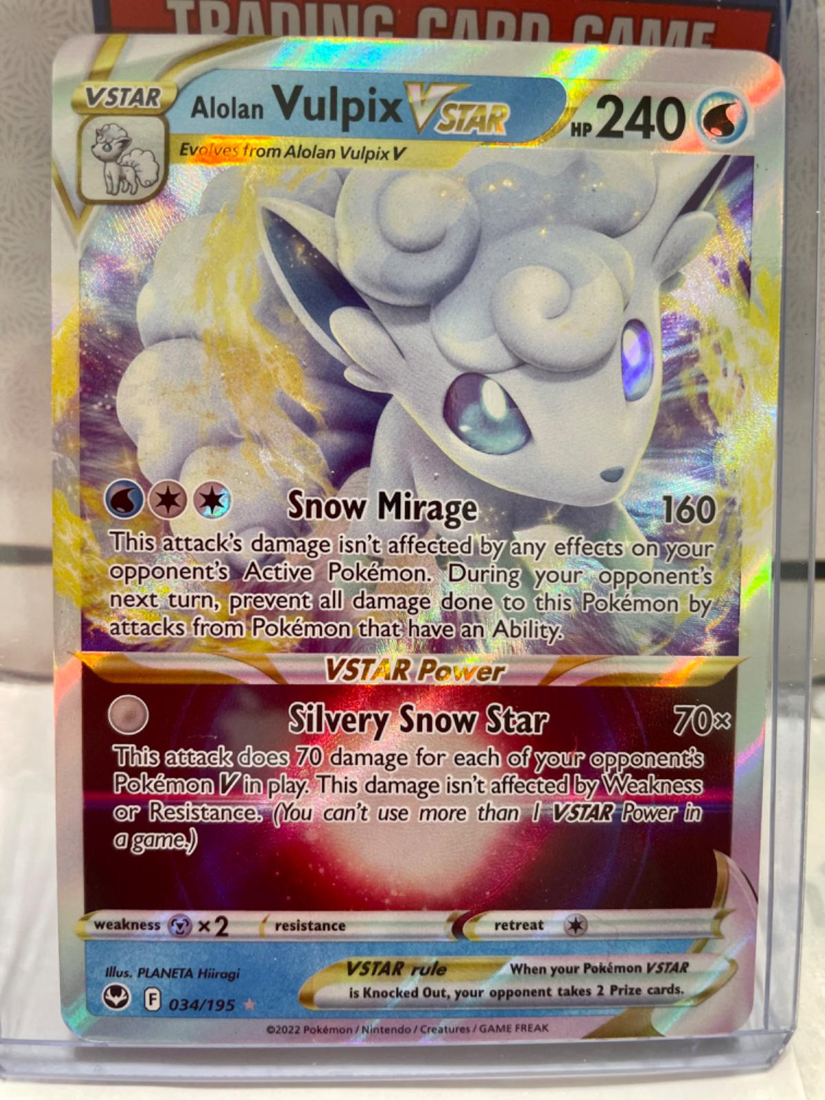 Alolan Vulpix VSTAR Ungraded Pokemon Silver Tempest