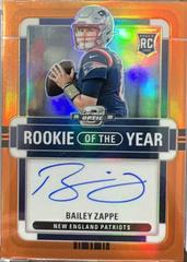Bailey Zappe [Rookie of the Year Autograph Orange] #ROY-BZ Football Cards 2022 Panini Contenders Optic Rookie of the Year Prices