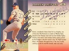 Rear | Darren Dreifort Baseball Cards 1997 Panini Donruss Team Set