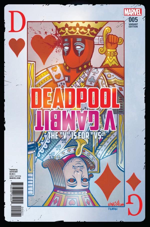 Deadpool V Gambit [Variant] #5 (2016) Comic Books Deadpool V Gambit