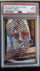 Lettering Is In Gold | Stephen Curry [Fractal] Basketball Cards 2019 Panini Revolution Vortex