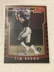 Tim Brown [Refractor] Football Cards 2000 Bowman Chrome Prices