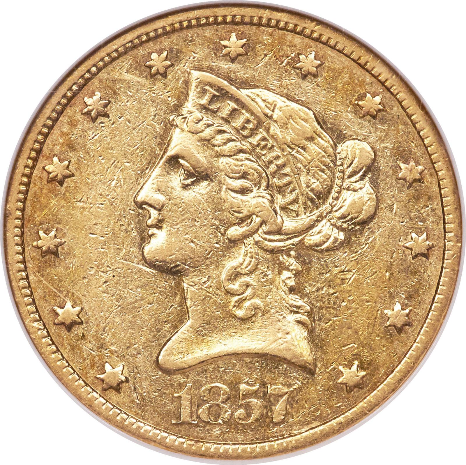 1857 O Coins Liberty Head Gold Eagle