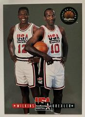 Clyde Drexler, Dominique Wilkins #8 Basketball Cards 1994 Skybox USA Basketball Prices