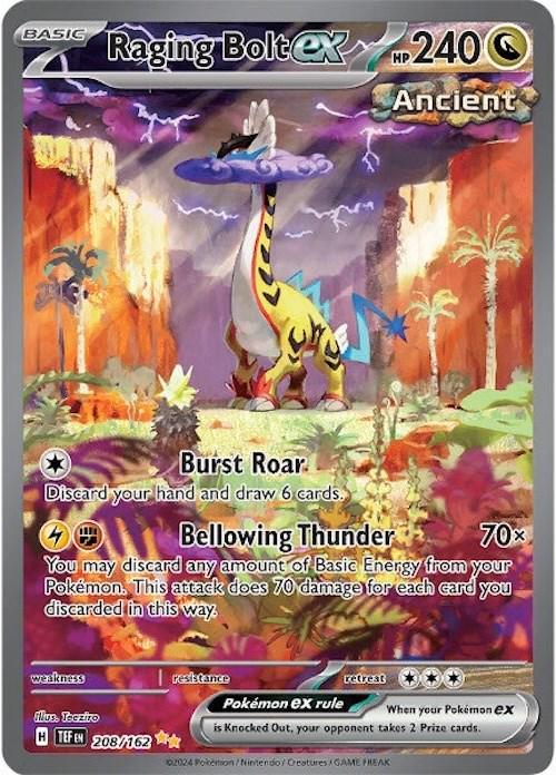 Raging Bolt ex #208 Pokemon Temporal Forces