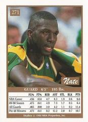 Back Error Olden Polynice | Nate McMillan [Back Photo Olden Polynice] Basketball Cards 1990 Skybox