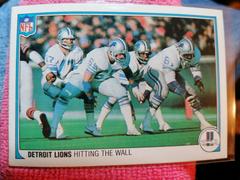 Detroit Lions [Hitting the Wall] Football Cards 1983 Fleer Team Action Prices