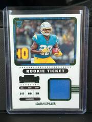 Isaiah Spiller [Emerald] #RTS-ISP Football Cards 2022 Panini Contenders Rookie Ticket Swatches Prices