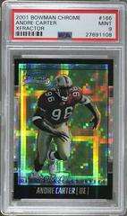 Andre Carter [Xfractor] #166 Football Cards 2001 Bowman Chrome Prices