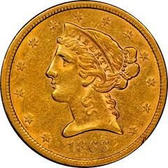 1866 S [NO MOTTO] Coins Liberty Head Half Eagle Prices