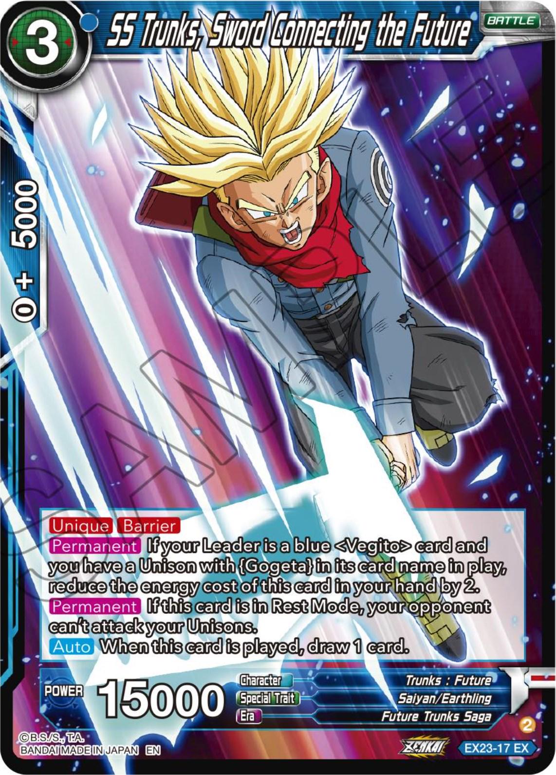 SS Trunks, Sword Connecting the Future [Foil] EX23-17 Dragon Ball Super Premium Anniversary Box 2023