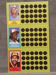 Bob Horner, Jerry Mumphrey, Warren Cromartie Baseball Cards 1981 Topps Scratch Offs Prices