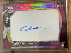 Aidan O'Connell [Red] #1 Football Cards 2023 Panini Illusions Rookie Endorsement Prices