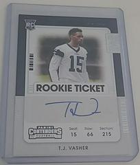 T. J. Vasher [Autograph] #289 Football Cards 2021 Panini Contenders Prices