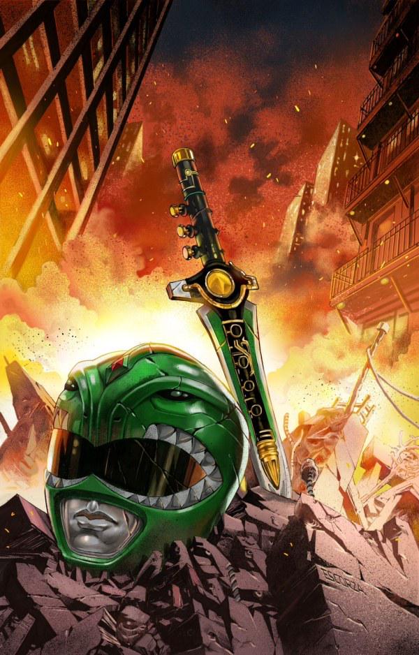 Mighty Morphin Power Rangers: The Return [Escorza Green Ranger Helmet Virgin] #3 (2024) Comic Books Mighty Morphin Power Rangers: The Return