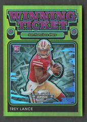 Trey Lance [Gold] #WT13 Football Cards 2021 Panini Contenders Optic Winning Ticket Prices