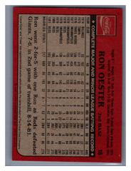 Back | Ron Oester Baseball Cards 1982 Coca Cola