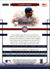 Reverse | Sammy Sosa Baseball Cards 2004 Donruss World Series