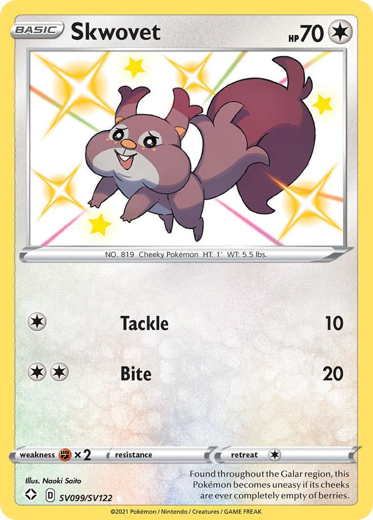 Skwovet #SV099 Pokemon Shining Fates