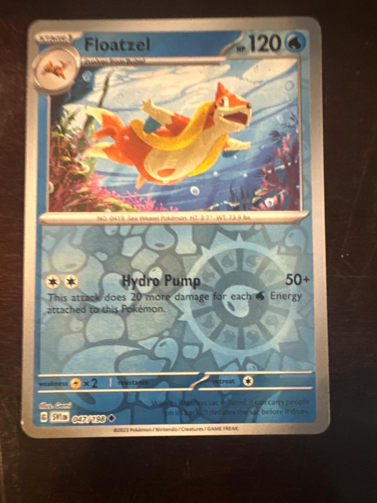 Floatzel [Reverse Holo] #47 Pokemon Scarlet & Violet