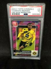 Youssoufa Moukoko [Pink Wave Refractor] Soccer Cards 2020 Topps Chrome Bundesliga Prices