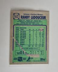 Backside | Randy Ladouceur Hockey Cards 1990 Topps