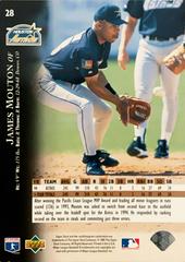 Rear | James Mouton Baseball Cards 1995 Upper Deck