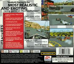 Back Cover | Andretti Racing Playstation