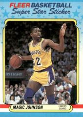 Magic Johnson #6 Basketball Cards 1988 Fleer Sticker Prices