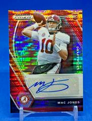 Mac Jones [Red Pulsar Prizm] #DPA-MAC Football Cards 2021 Panini Prizm Draft Picks Autographs Prices