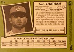 Rear | C.J. Chatham Baseball Cards 2020 Topps Heritage Minor League