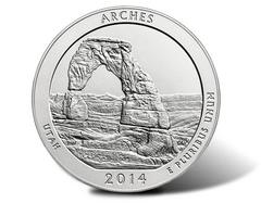 2014 P [ARCHES PROOF] Coins America the Beautiful 5 Oz Prices