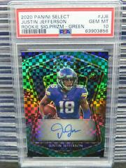 Justin Jefferson [Green Prizm] Football Cards 2020 Panini Select Rookie Signatures Prices