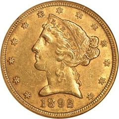 1892 S Coins Liberty Head Half Eagle Prices