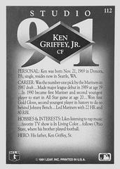 Card Back | Ken Griffey Jr. Baseball Cards 1991 Studio