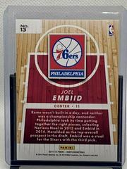 Back Of Card | Joel Embiid Basketball Cards 2014 Panini Hoops Faces of the Future