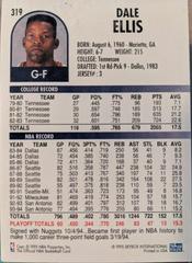 Card Back | Dale Ellis Basketball Cards 1994 Hoops