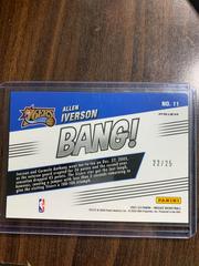 Back | Allen Iverson [Orange Fluorescent] Basketball Cards 2021 Panini Mosaic Bang