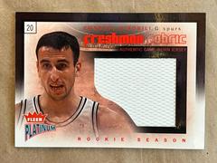Manu Ginobili Basketball Cards 2002 Fleer Platinum Freshman Fabric Prices