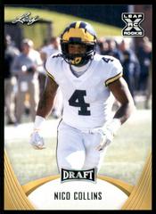 Nico Collins [Gold] Football Cards 2021 Leaf Ultimate Draft Prices